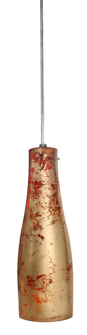 Šviestuvas kabinamas Candellux Lighting Bottle, E27, 1 x 60 W, aukso sp./raudona sp. / pilka sp.