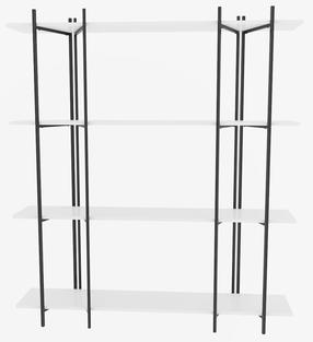 Pastatoma lentyna Kalune Design Moss 875ZNA4547, balta sp./juoda sp., 180 cm x 160 cm x 29.6 cm