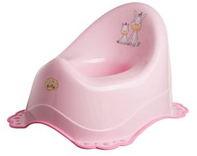 Детский горшок Maltex Zebra, пластик, розовый цв., 23 см x 35 см x 30 см
