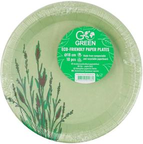 Vienkartinės lėkštės Go Green Reed, Ø 18 cm, 10 vnt.