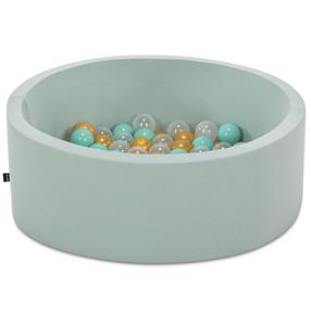 Бассейн с шариками Kalune Design Bubble Pops, ⌀ 7 см, золотой цв. мятный (mint) цв.