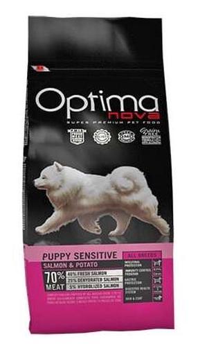 Sausas šunų maistas Optima Nova Puppy Sensitive OP61697, lašiša/bulvės, 2 kg