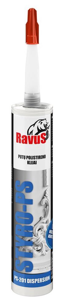 Klijai montažiniai Ravus Styro-PS, 0.3 l, balta sp.