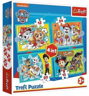 Puzle 4in1 Trefl Paw Patrol, 71 gab.