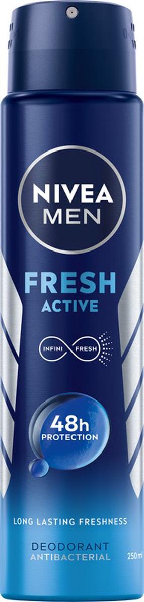 Vīriešu dezodorants Nivea Fresh Active, 250 ml