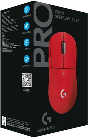 Беспроводная игровая мышь Logitech Pro X Superlight 2 SE (910-007552), 2.4ghz wireless / usb, красный цв.