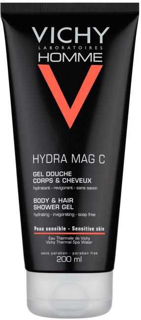 Kūno prausimosi želė vyrams Vichy Homme Hydra Mag C, 200 ml