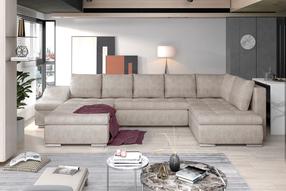 Kampinė sofa Giovanni Dora 21, šviesiai ruda sp., kairinė, 200 x 340 cm x 88 cm