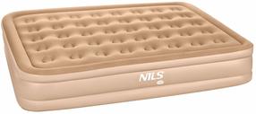 Надувной матрас с насосом Nils Camp NC2808, бежевый цв., 200 см x 145 см x 35 см