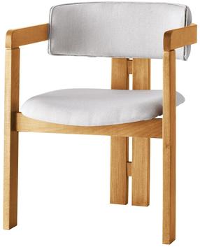 Valgomojo kėdė Kalune Design CO-044 974NMB1769, matinė, ąžuolo sp./kreminė sp., 49 cm x 58 cm x 76 cm