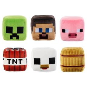 Pliušinis žaislas kubas Mattel Minecraft Basic JGR74, (spalva/dizainas parenkami atsitiktine tvarka), 9 cm