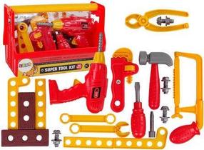 Детский набор инструментов Lean Toys Super Tool Kit, красный цв./желтый цв.