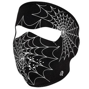 Maska motobraucēja Zanheadgear Spiderweb Glow, balta krās./melna krās.