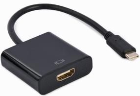 Adapteris Gembird Adapter Cable USB Type-C, HDMI, 0.15 m, melna krās.