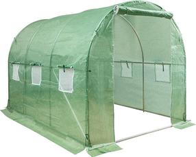 Арочная теплица с форточками NAC, полиэтилен, 3.5 x 2 м, зеленый цв.