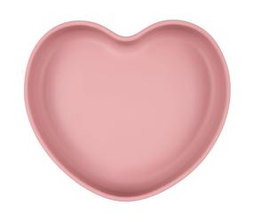 Šķīvīši Canpol Babies Suction Plate Heart, 6+ mēn., silikons, rozā krās.