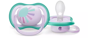 Соска Philips Avent Ultra Air Deco, 0 мес., мятный (mint) цв./светло-фиолетовый цв.