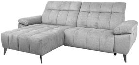 Kampinė sofa Home4you Luzern, šviesiai pilka sp., kairinė, 264 x 160 cm x 85 cm