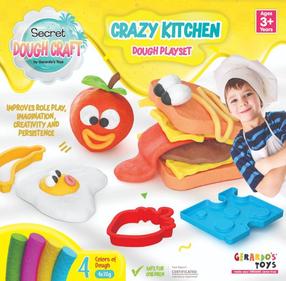 Plastilīns Gerardo's Toys Crazy Kitchen, daudzkrāsaina