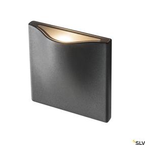 Āra sienas lampa SLV Vilua S WL, 8.3W, LED, IP54, melna krās., 12 cm x 12 cm