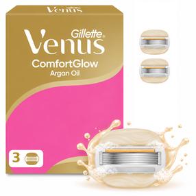 Сменные картриджи для бритв Gillette Venus ComfortGlow Argan Oil, 3 шт.