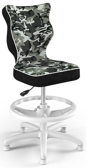 Vaikiška darbo kėdė Petit HC+F Size 4, 37 x 35 x 95 cm, balta/juoda/tamsiai žalia