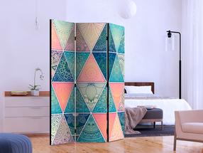 Fototapeet Artgeist Oriental Triangles Paraventtc0808, 172 cm x 135 cm