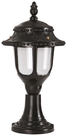 Pastatomas lauko šviestuvas Opviq BSU-68180-BSY-K, 60W, E27, IP65, juoda sp., 25 cm x 45 cm