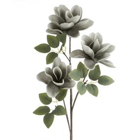 Dirbtinė gėlė, magnolija Flore 752, blyški pilka sp., 68 cm x 14 cm