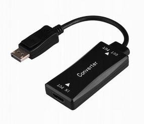 Adapteris Gembird HDMI A Sieviete, Displayport Vīrietis, 0.15 m, melna krās.