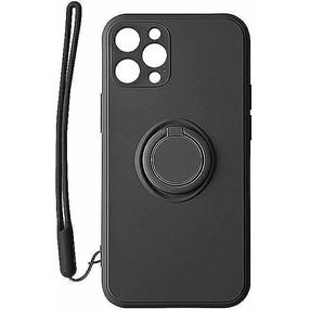 Telefona vāciņš Mocco Pastel Ring For Xiaomi Redmi Note 9T, melna krās., Xiaomi