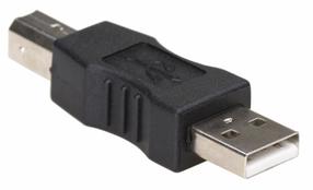 Адаптер Akyga AK-AD-29 USB 2.0 A male, USB 2.0 A male, черный цв.