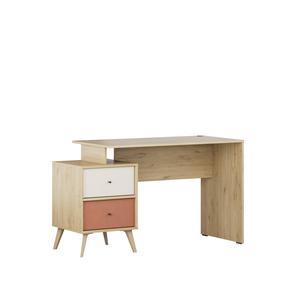 Rašomasis stalas su stalčiais Kalune Design Tcm-920-Fx-1, 110 cm x 44 cm, 75 cm, ruda sp./įvairių spalvų