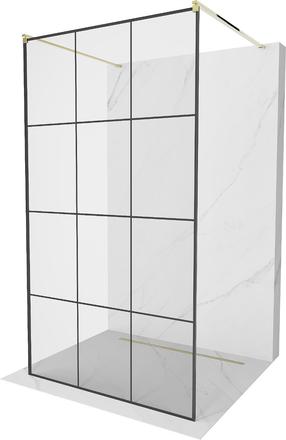 Dušo sienelė Mexen Kioto, 110 cm x 200 cm, aukso sp./juoda sp./grūdintas