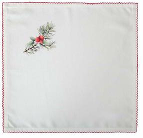 Servetėlė kvadratinė Ines 13, balta/žalia, 40 x 40 cm