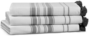  Vonios rankšluostis Foutastic One Side Striped 581CAN1340, juoda sp., 180 cm x 100 cm