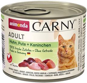 Kassi märgtoit Animonda Carny Adult, küülikuliha/kanaliha/kalkun, 0.2 kg