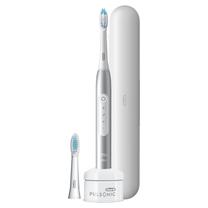 Elektrinis dantų šepetėlis Oral-B Pulsonic Slim Luxe 4500 Platinum, balta sp./sidabro sp.
