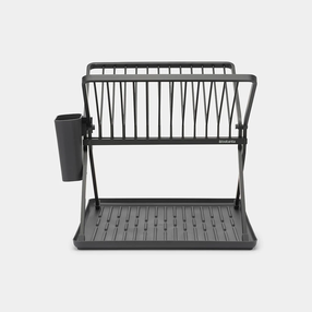 Indų džiovykla Brabantia Foldable Dish Drying Rack, 33 cm x 37 cm x 31.5 cm, plastikas/nerūdijantysis plienas, pilka sp.