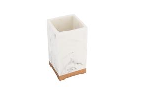 Vonios stiklinė Domoletti Malaga BPO-2978-1C, aukso sp./balta sp., 6.8 cm x 11.1 cm x 6.8 cm