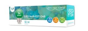 Spuldze Forever Light LED, G45, zaļa krās., E27, 2 W, 5 lm, 5 gab.