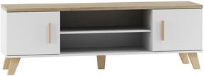 TV staliukas Cama Meble Lotta 160, ąžuolo sp./balta sp., 160 cm x 40 cm x 53 cm