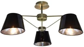Светильник потолочный Candellux Cortez 33-54982, E14, 3 x 40 Вт, черный цв. / никелевый цв.