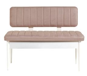 Prieškambario suoliukas Kalune Design Vina Bank, balta sp./pilka sp., 110 cm x 46 cm x 85 cm