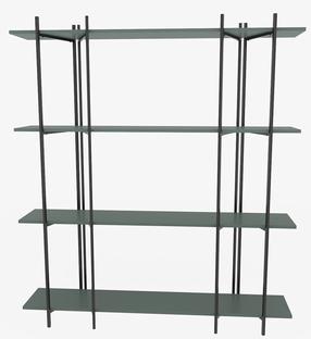 Pastatoma lentyna Kalune Design Moss 875ZNA4551, juoda sp./žalia sp., 180 cm x 160 cm x 29.6 cm