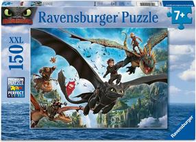 Puzle Ravensburger How to Train Your Dragon, 49 cm x 36 cm, 150 gab., daudzkrāsaina