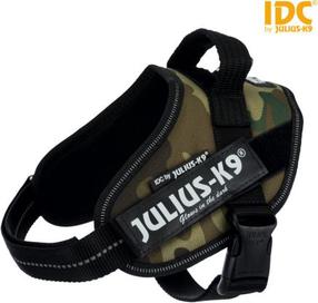 Petnešos šunims Trixie Julius-K9 IDC, juoda sp./tamsiai žalia sp./žalia sp., 400 - 530 mm x 22 mm, S/40-53 cm
