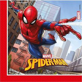 Popierinės servetėlės GoDan Spiderman, 33 cm x 33 cm, įvairių spalvų, 20 vnt.