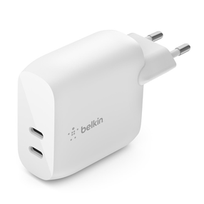 Telefona lādētājs Belkin, USB-C, 6.5 cm, balta krās., 40 W