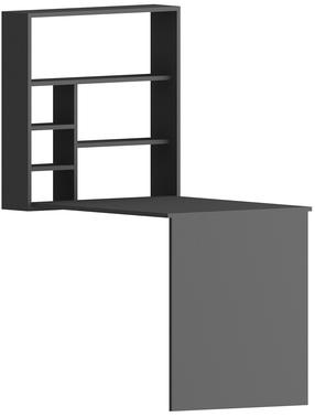 Rašomasis stalas su lentyna Kalune Design Sedir 550ARN1110, 90 cm x 59 cm, 74 cm, antracito sp.